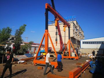 A Frame Type Mobile Portal Crane Lifting High Efficiency Easy Operation With Wheel